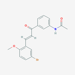 molecular formula C18H16BrNO3 B303004 N-{3-[3-(5-bromo-2-methoxyphenyl)acryloyl]phenyl}acetamide 
