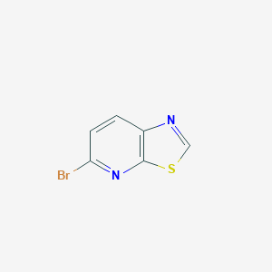 molecular formula C6H3BrN2S B3030041 Thiazolo[5,4-b]pyridine, 5-bromo- CAS No. 857969-66-5