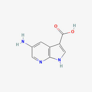 molecular formula C8H7N3O2 B3030045 5-amino-1H-pyrrolo[2,3-b]pyridine-3-carboxylic acid CAS No. 858340-99-5