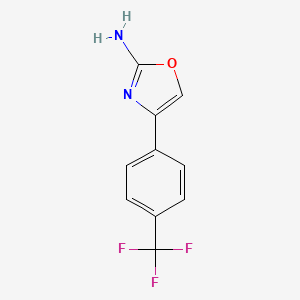 molecular formula C10H7F3N2O B3030055 4-(4-(三氟甲基)苯基)恶唑-2-胺 CAS No. 859721-53-2