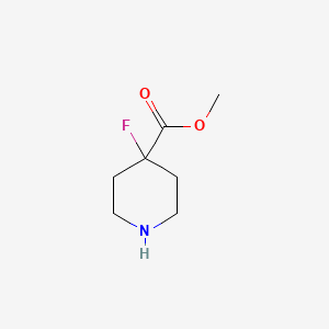 molecular formula C7H12FNO2 B3030069 Methyl 4-fluoropiperidine-4-carboxylate CAS No. 862401-47-6