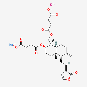 molecular formula C28H34KNaO10 B3030075 琥珀酸钾钠脱氢穿心莲内酯 CAS No. 863319-40-8