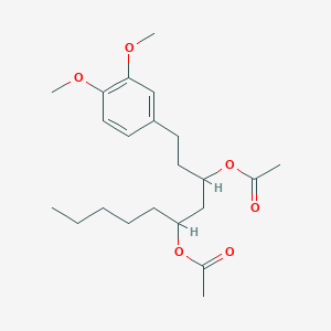 molecular formula C22H34O6 B3030082 3'-Methoxy-[6]-Gingerdiol 3,5-diacetate CAS No. 863780-90-9