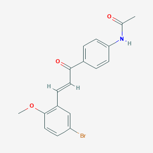 molecular formula C18H16BrNO3 B303009 N-{4-[3-(5-bromo-2-methoxyphenyl)acryloyl]phenyl}acetamide 