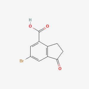 molecular formula C10H7BrO3 B3030109 6-溴-1-氧代-2,3-二氢-1H-茚满-4-羧酸 CAS No. 866848-85-3