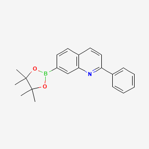 molecular formula C21H22BNO2 B3030111 2-Phenyl-7-(4,4,5,5-tetramethyl-1,3,2-dioxaborolan-2-yl)quinoline CAS No. 867164-54-3