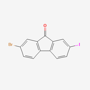 molecular formula C13H6BrIO B3030114 2-Bromo-7-iodofluoren-9-one CAS No. 867374-53-6