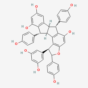 molecular formula C42H32O9 B3030116 Carasiphenol C CAS No. 868168-04-1