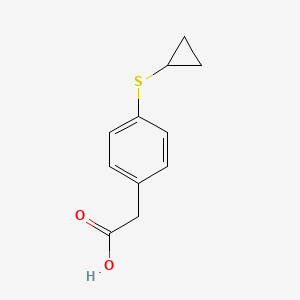molecular formula C11H12O2S B3030119 [4-(Cyclopropylsulfanyl)phenyl]acetic acid CAS No. 868614-27-1