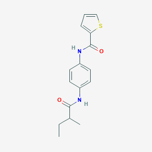 molecular formula C16H18N2O2S B303012 N-{4-[(2-methylbutanoyl)amino]phenyl}-2-thiophenecarboxamide 