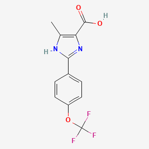 molecular formula C12H9F3N2O3 B3030123 4-甲基-2-[4-(三氟甲氧基)苯基]-1H-咪唑-5-羧酸 CAS No. 868851-36-9
