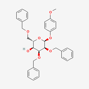 molecular formula C34H36O7 B3030126 4-Methoxyphenyl 2,3,6-Tri-O-benzyl-beta-D-galactopyranoside CAS No. 869107-36-8