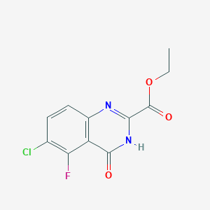 molecular formula C11H8ClFN2O3 B3030127 6-氯-5-氟-4-氧代-3,4-二氢喹唑啉-2-羧酸乙酯 CAS No. 869297-83-6