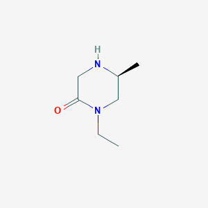 molecular formula C7H14N2O B3030134 (S)-1-乙基-5-甲基哌嗪-2-酮 CAS No. 869901-78-0