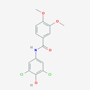 molecular formula C15H13Cl2NO4 B303015 N-(3,5-dichloro-4-hydroxyphenyl)-3,4-dimethoxybenzamide 