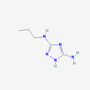 molecular formula C5H11N5 B3030152 N3-Propyl-1H-1,2,4-triazole-3,5-diamine CAS No. 87253-78-9