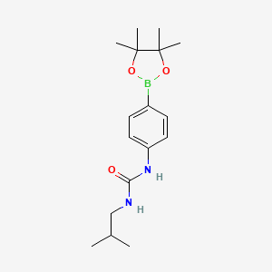 molecular formula C17H27BN2O3 B3030165 1-Isobutyl-3-(4-(4,4,5,5-tetramethyl-1,3,2-dioxaborolan-2-yl)phenyl)urea CAS No. 874291-03-9