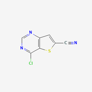 molecular formula C7H2ClN3S B3030174 4-Chlorothieno[3,2-d]pyrimidine-6-carbonitrile CAS No. 875798-54-2