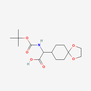 2-((tert-Butoxycarbonyl)amino)-2-(1,4-dioxaspiro[4.5]decan-8-yl)acetic acid