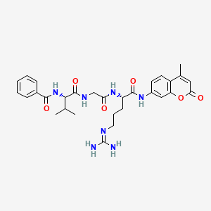 molecular formula C30H37N7O6 B3030191 Bz-Val-Gly-Arg-AMC CAS No. 87779-49-5