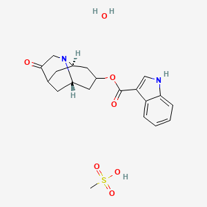 molecular formula C20H26N2O7S B3030196 多拉司琼甲磺酸盐水合物 CAS No. 878143-33-0