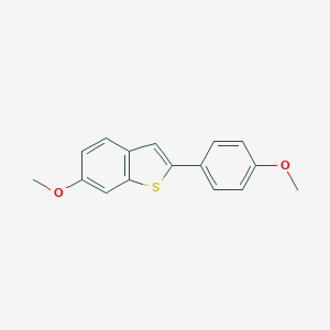 molecular formula C16H14O2S B030302 6-Methoxy-2-(4-methoxyphenyl)benzo[b]thiophene CAS No. 63675-74-1