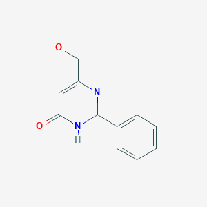 molecular formula C13H14N2O2 B3030216 6-(Methoxymethyl)-2-(3-methylphenyl)pyrimidin-4-ol CAS No. 883032-71-1