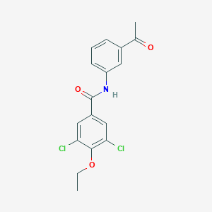 molecular formula C17H15Cl2NO3 B303022 N-(3-acetylphenyl)-3,5-dichloro-4-ethoxybenzamide 