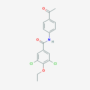molecular formula C17H15Cl2NO3 B303023 N-(4-acetylphenyl)-3,5-dichloro-4-ethoxybenzamide 