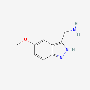 molecular formula C9H11N3O B3030248 (5-甲氧基-1H-吲唑-3-基)甲胺 CAS No. 885271-81-8