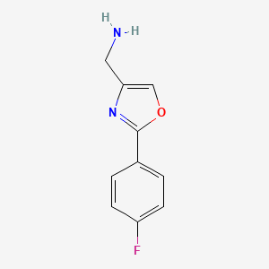 molecular formula C10H9FN2O B3030249 (2-(4-Fluorophenyl)oxazol-4-YL)methanamine CAS No. 885272-89-9