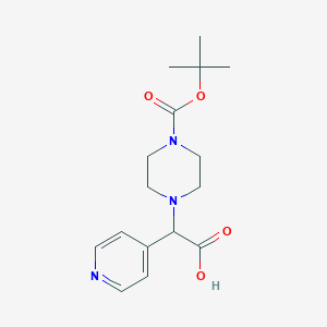 molecular formula C16H23N3O4 B3030252 1-Boc-4-(carboxy-pyridin-4-yl-methyl)-piperazine CAS No. 885274-54-4
