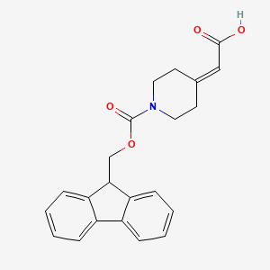 molecular formula C22H21NO4 B3030253 1-Fmoc-4-carboxymethylene-piperidine CAS No. 885274-82-8