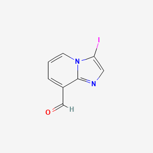 molecular formula C8H5IN2O B3030256 3-碘代-咪唑并[1,2-A]吡啶-8-甲醛 CAS No. 885276-00-6