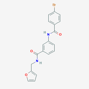 molecular formula C19H15BrN2O3 B303026 3-[(4-bromobenzoyl)amino]-N-(2-furylmethyl)benzamide 