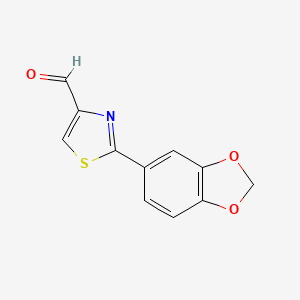2-(2H-1,3-benzodioxol-5-yl)-1,3-thiazole-4-carbaldehyde