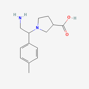 molecular formula C14H20N2O2 B3030286 1-(2-氨基-1-对甲苯基-乙基)-吡咯烷-3-羧酸 CAS No. 886364-05-2