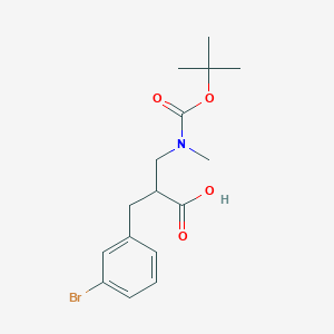 molecular formula C16H22BrNO4 B3030290 2-(3-Bromobenzyl)-3-((tert-butoxycarbonyl)(methyl)amino)propanoic acid CAS No. 886364-79-0