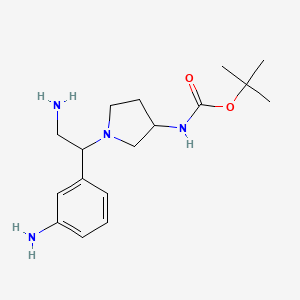 molecular formula C17H28N4O2 B3030291 叔丁基（1-(2-氨基-1-(3-氨基苯基)乙基)吡咯烷-3-基）氨基甲酸酯 CAS No. 886365-13-5