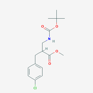 molecular formula C16H22ClNO4 B3030295 3-((叔丁氧羰基)氨基)-2-(4-氯苄基)丙酸甲酯 CAS No. 886366-43-4