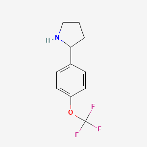 molecular formula C11H12F3NO B3030305 2-(4-(Trifluoromethoxy)phenyl)pyrrolidine CAS No. 886502-92-7