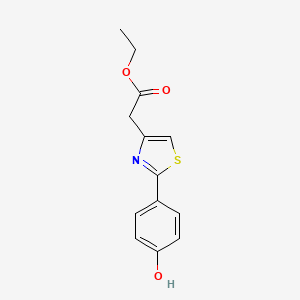 molecular formula C13H13NO3S B3030306 Ethyl 2-(2-(4-hydroxyphenyl)thiazol-4-yl)acetate CAS No. 886503-50-0