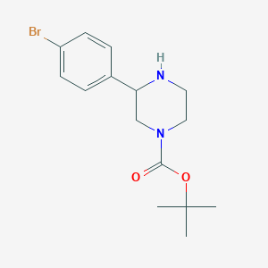 molecular formula C15H21BrN2O2 B3030310 tert-Butyl 3-(4-bromophenyl)piperazine-1-carboxylate CAS No. 886767-69-7