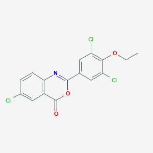 molecular formula C16H10Cl3NO3 B303032 6-chloro-2-(3,5-dichloro-4-ethoxyphenyl)-4H-3,1-benzoxazin-4-one 
