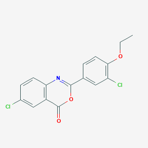 molecular formula C16H11Cl2NO3 B303033 6-chloro-2-(3-chloro-4-ethoxyphenyl)-4H-3,1-benzoxazin-4-one 