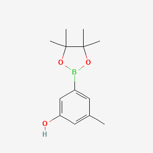 molecular formula C13H19BO3 B3030345 3-Methyl-5-(4,4,5,5-tetramethyl-1,3,2-dioxaborolan-2-yl)phenol CAS No. 889659-70-5