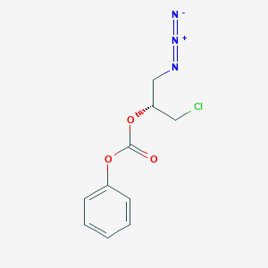 molecular formula C10H10ClN3O3 B3030356 [(2R)-1-azido-3-chloropropan-2-yl] phenyl carbonate CAS No. 891782-65-3