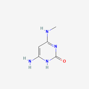molecular formula C5H8N4O B3030357 4-Amino-6-(methylamino)-2-pyrimidinol CAS No. 89181-82-8