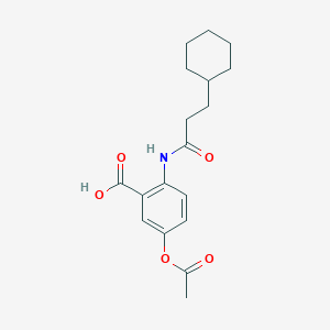 molecular formula C18H23NO5 B303036 5-(Acetyloxy)-2-[(3-cyclohexylpropanoyl)amino]benzoic acid 