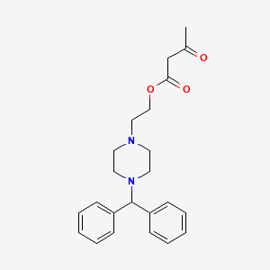 molecular formula C23H28N2O3 B3030362 Butanoic acid, 3-oxo-, 2-[4-(diphenylmethyl)-1-piperazinyl]ethyl ester CAS No. 89226-49-3